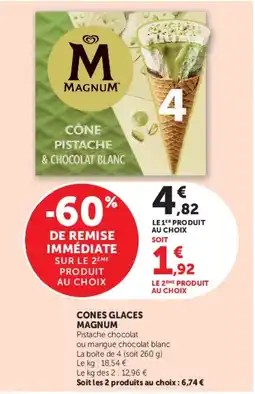 Hyper U MAGNUM Cones glaces offre