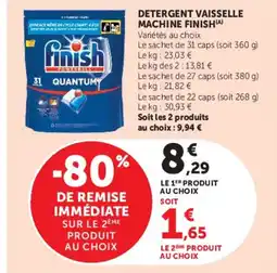 Hyper U FINISH Detergent vaisselle machine offre