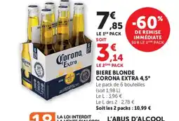 Hyper U CORONA EXTRA 4,5° Biere blonde offre