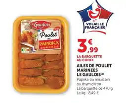 Hyper U LE GAULOIS Ailes de poulet marinees offre
