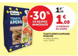 Hyper U PASQUIER Toasts apero campagne offre