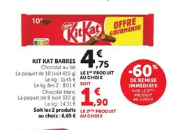 Hyper U KIT KAT Barres offre