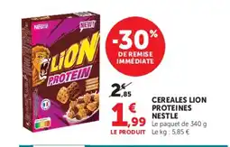 Hyper U Cereales lion proteines nestle offre
