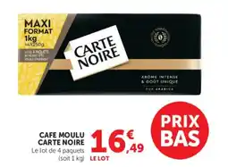 Hyper U CARTE NOIRE Cafe moulu offre