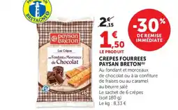 Hyper U PAYSAN BRETON Crepes fourrees offre