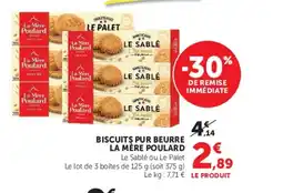 Hyper U LA MÈRE POULARD Biscuits pur beurre offre