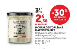 Hyper U MARTIN POURET Moutarde d'orléans offre