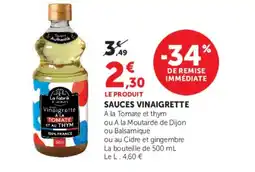Hyper U VINAIGRETTE Sauces offre
