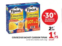 Hyper U TIPIAK Couscous sachet cuisson offre