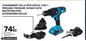 Carrefour Perceuse multi 4 en 1 20V offre