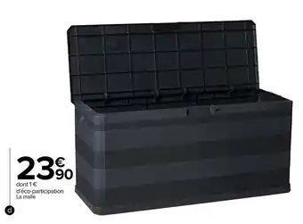 Carrefour Malle de rangement intérieur/extérieur 280 litres offre