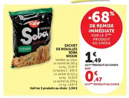 Hyper U NISSIN Sachet de nouilles soba offre