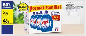 Carrefour Lessive liquide "Format Familial"X'tra Total offre