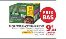 Hyper U ULTIMA Repas pour chat sterilise offre