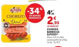 Hyper U ELPOZO Chorizo barbecue offre