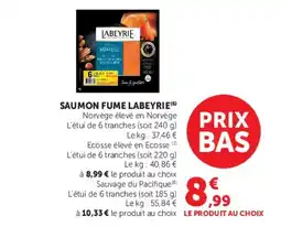 Hyper U LABEYRIE Saumon fume offre
