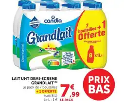 Hyper U GRANDLAIT Lait uht demi-ecreme offre