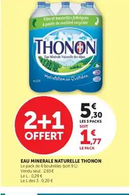 Hyper U THONON Eau minerale naturelle offre