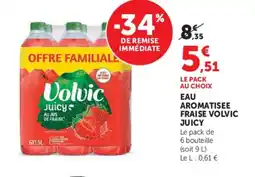 Hyper U Eau aromatisee fraise volvic juicy offre