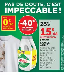 Hyper U ARIEL Lessive liquide offre