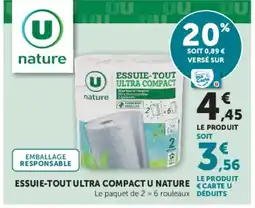 Hyper U Essuie-tout ultra compact u nature offre