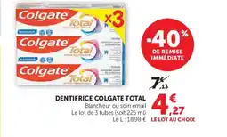 Hyper U COLGATE Dentifrice total offre