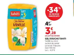 Hyper U TAHITI Gel douche offre