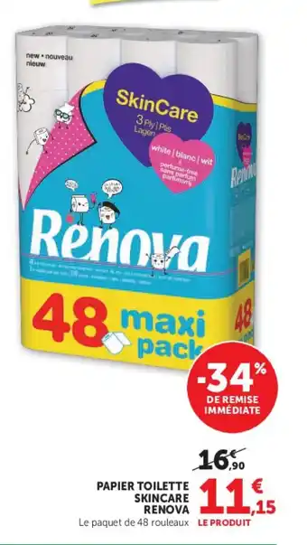 Hyper U RENOVA Papier toilette skincare offre