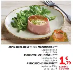 Hyper U Aspic oval oeuf thon mayonnaise offre