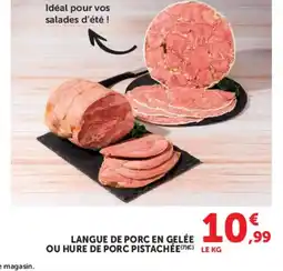 Hyper U Langue de porc en gelée ou hure de porc pistachée offre