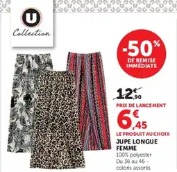 Hyper U Jupe longue femme offre