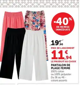 Hyper U Pantalon de plage femme offre