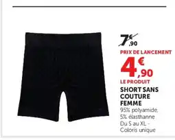 Hyper U Short sans couture femme offre