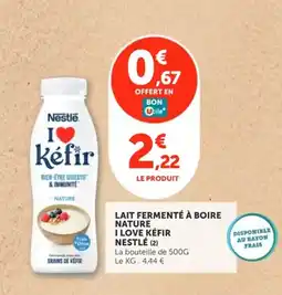 Utile Lait fermenté à boire i love kéfir nestlé offre
