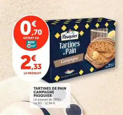 Utile PASQUIER Tartines de pain campagne offre