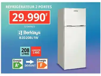Gitem Réfrigérateur 2 Portes offre