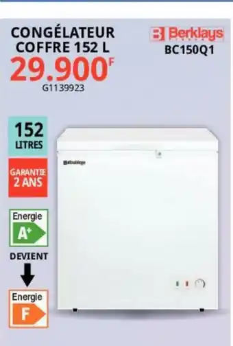 Congélateur Coffre 152L