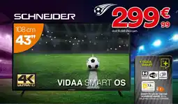 BUT CHNEIDER Smart tv led 43" 43a2w offre
