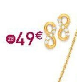 E.Leclerc Bijoux Boucles Oxydes de Zirconium or Jaune offre
