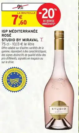 Intermarché IGP MÉDITERRANÉE ROSÉ STUDIO BY MIRAVAL offre