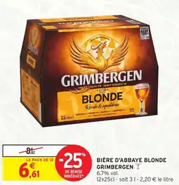Intermarché BIÈRE D'ABBAYE BLONDE GRIMBERGEN offre