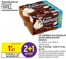 Intermarché LE VIENNOIS AU CHOCOLAT OFFRE DÉCOUVERTE NESTLÉ offre