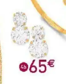 E.Leclerc Bijoux Boucles Oxydes de Zirconium or Jaune offre