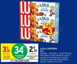Intermarché LULU L'OURSON LU offre