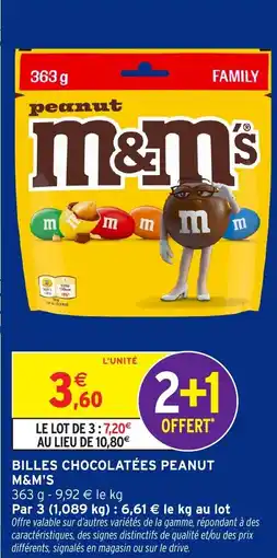 Intermarché BILLES CHOCOLATÉES PEANUT M&M'S offre