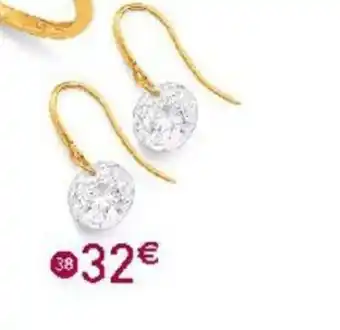 Boucles Oxyde de Zirconium or Jaune