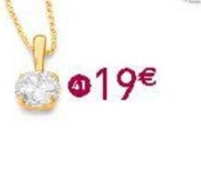 E.Leclerc Bijoux Pendentif Oxyde de Zirconium or Jaune offre