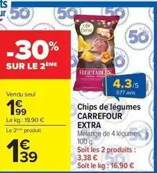 Carrefour Drive Carrefour - chips de légumes extra offre