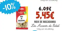 Naturalia Les accents du soleil noix de macadamia offre