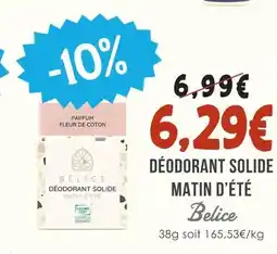 Naturalia Belice déodorant solide matin d'été offre